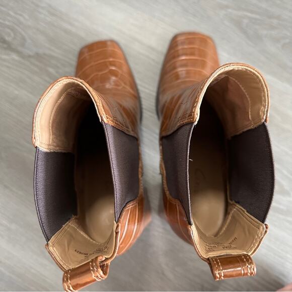 Circus by‎ Sam Edelman Pascha Brown Side Gores Cushioned Flare Booties Size 9.5 - Picture 7 of 9